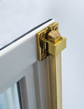 Cremone bolt / espagnolette locking system in polished brass finish
