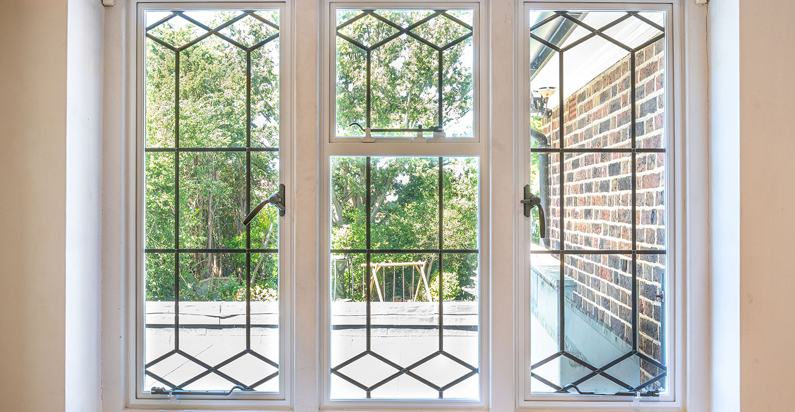 Beautiful leaded EB20 steel windows crafted for Hampstead Garden Suburb family home