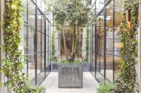 Clement steel screens were chosen for this magnificent courtyard in a Chelsea town house