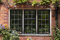 A classic, elegant steel window with leaded lights.