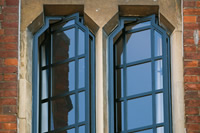 Shaped Clement metal windows at Framlingham College.