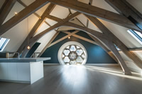 The Sanctuary in Battersea, a beautiful Listed Building transformed with new Clement steel windows and rooflights.