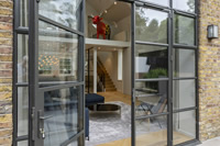All Clement steel doors and screens are bespoke, made to your individual requirements. The slim steel frames can be made into beautiful shapes. Photographs purchased from Clifton Interiors, taken by Graham Gaunt Photography.