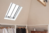 Clement 4 and 5 Conservation Rooflights allow plenty of light to fill this loft conversion. Owner Lisa Brass from Design Vintage is delighted with the results. Photos taken by Alex Wilson Photography.