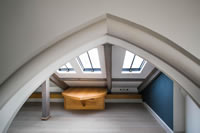 A row of Clement 6 rooflights look stunning in this listed property.