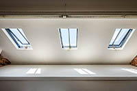 A trio of skylights, bringing in lots of natural light to this Grade II listed property. We offer side hung escape rooflights as an alternative option.