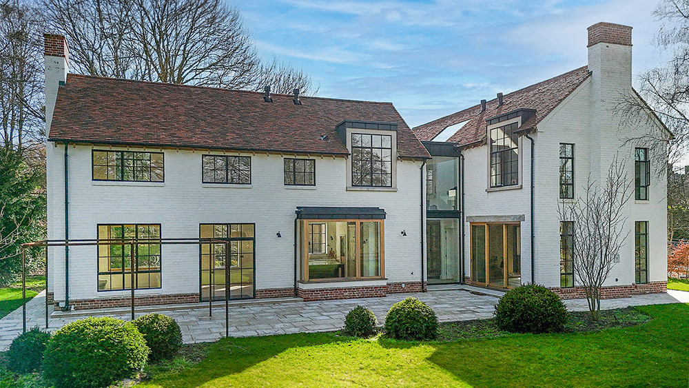 ‘B’ Rated super slim framed steel windows feature in magnificent new build