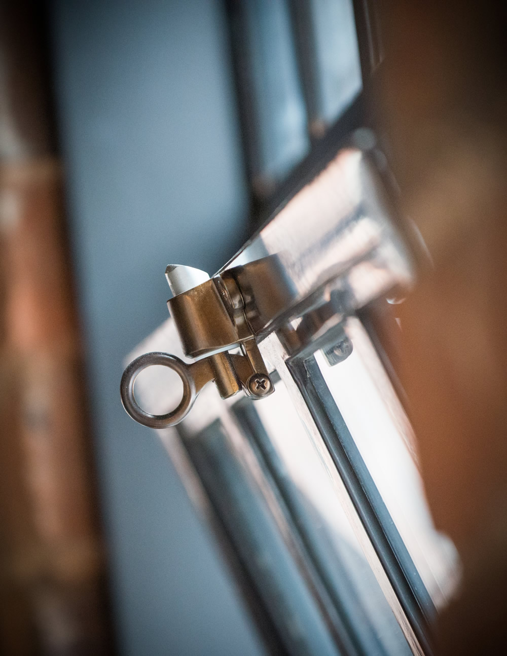 Our windows are fitted with matching metal locks and handles