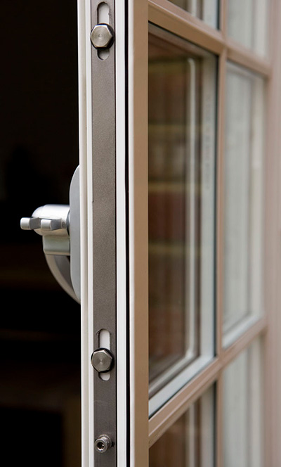 A Clement multi point locking steel window
