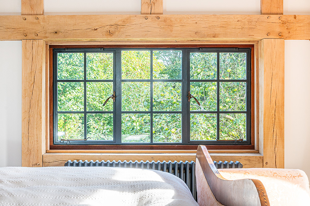 This Grade II Listed home has new Clement EB20 steel windows with multi point locking to PAS 24.
