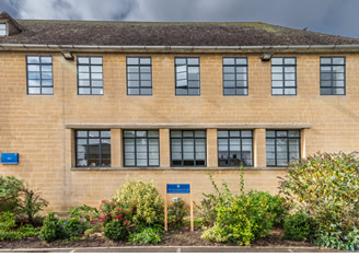 Grey EB20 steel windows for leading independent school