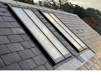 Clement Conservation Rooflights in Welsh Slate Roof
